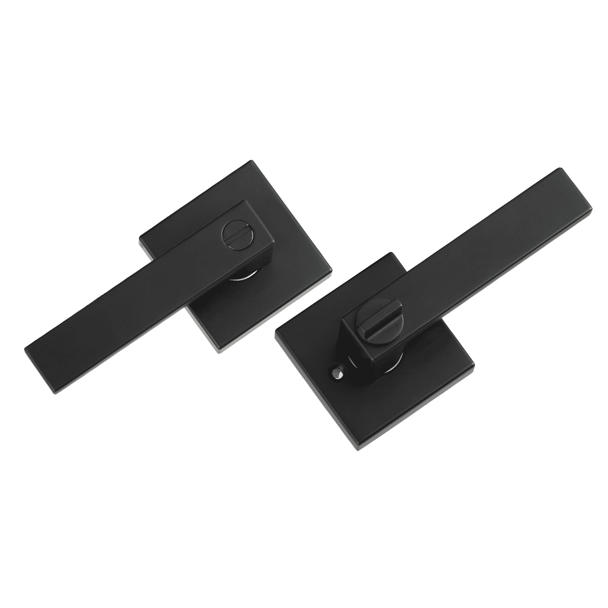 Privacy Door Handle, 10 Pack Matte Black Door Lever, Left or Right Handing Reversible Lever with Keyless V952-YSMJSBSFX10J873ECV0