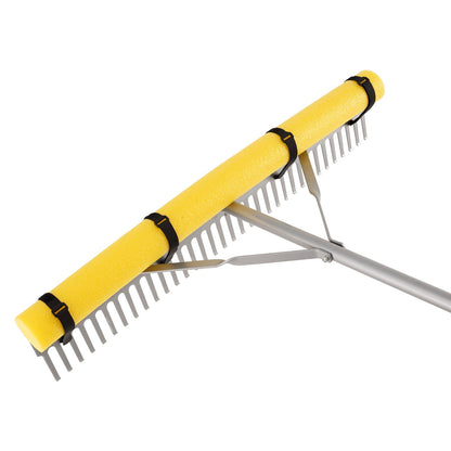 Landscape Rake, 914 mm Wide Head 3380 mm Handle, Large Heavy Duty Aluminum Landscaping Leaf Rake Tool, V952-YSSCPLHJ36INDYGLK001V0