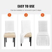 Stretch Spandex Folding Chair Covers, Universal Fitted Chair Cover with Skirt, Removable Washable Protective V952-YTBS4PCSZKHB8CTN7V0