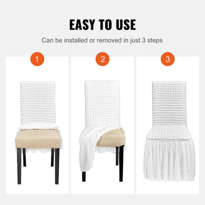 Stretch Spandex Folding Chair Covers, Universal Fitted Chair Cover with Skirt, Removable Washable Protective V952-YTBS4PCSZKHB8CTN7V0