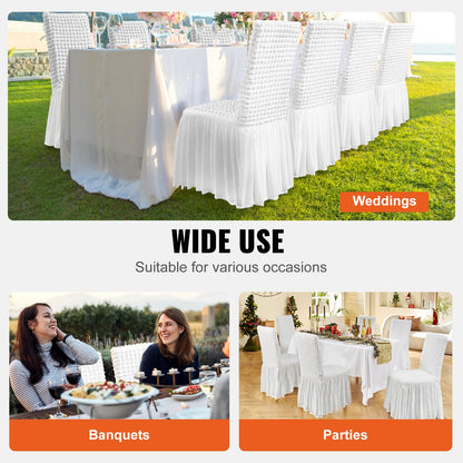 Stretch Spandex Folding Chair Covers, Universal Fitted Chair Cover with Skirt, Removable Washable Protective V952-YTBS4PCSZKHB8CTN7V0