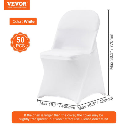 Stretch Spandex Folding Chair Covers, Universal Fitted Chair Cover, Removable Washable Protective Slipcovers, V952-YTBS50PCSDKQQ89VLV0