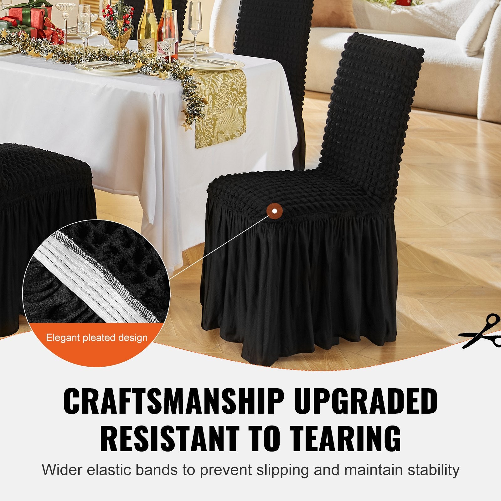 Stretch Spandex Folding Chair Covers, Universal Fitted Chair Cover with Skirt, Removable Washable Protective V952-YTHS4PCSZKHBW3O75V0