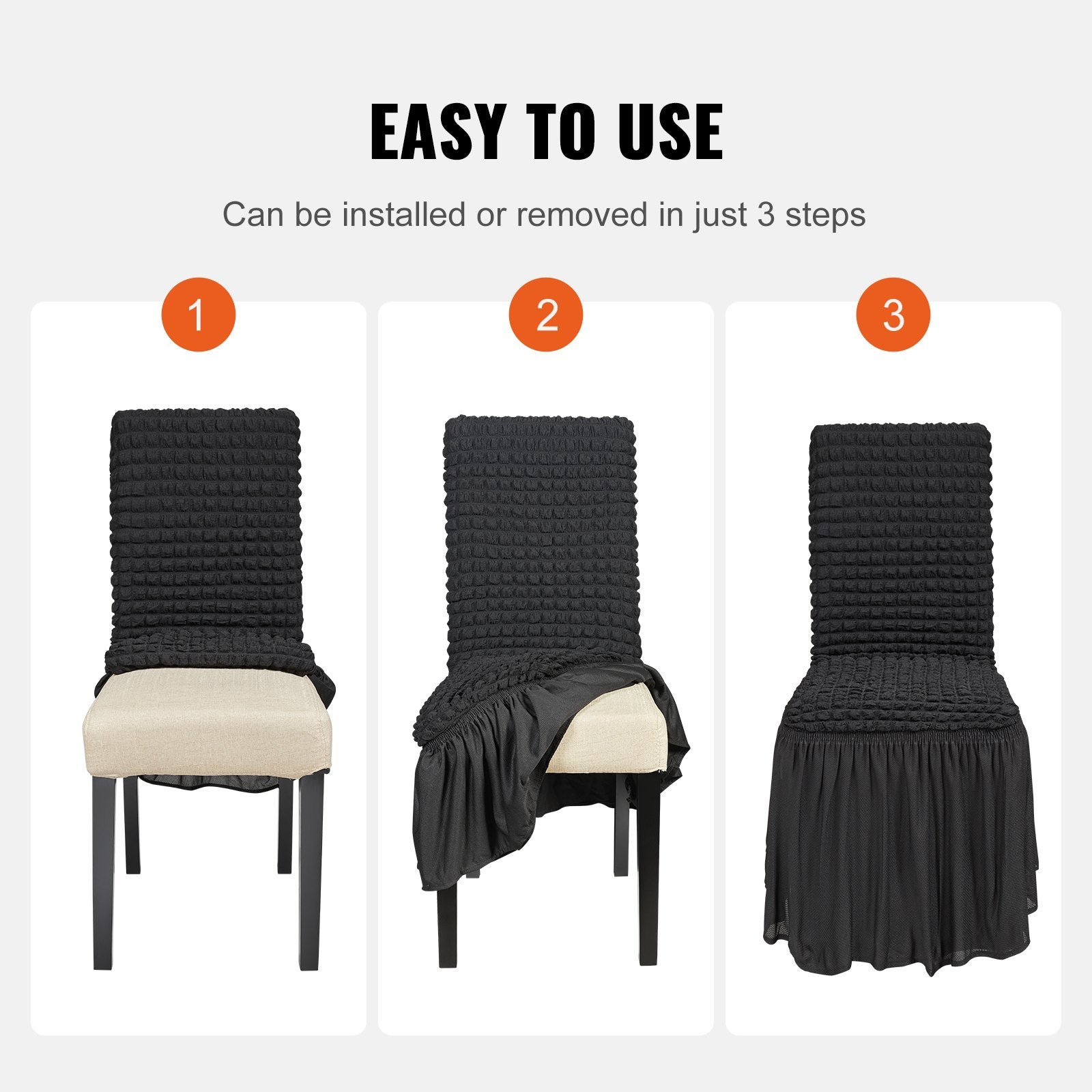 Stretch Spandex Folding Chair Covers, Universal Fitted Chair Cover with Skirt, Removable Washable Protective V952-YTHS4PCSZKHBW3O75V0