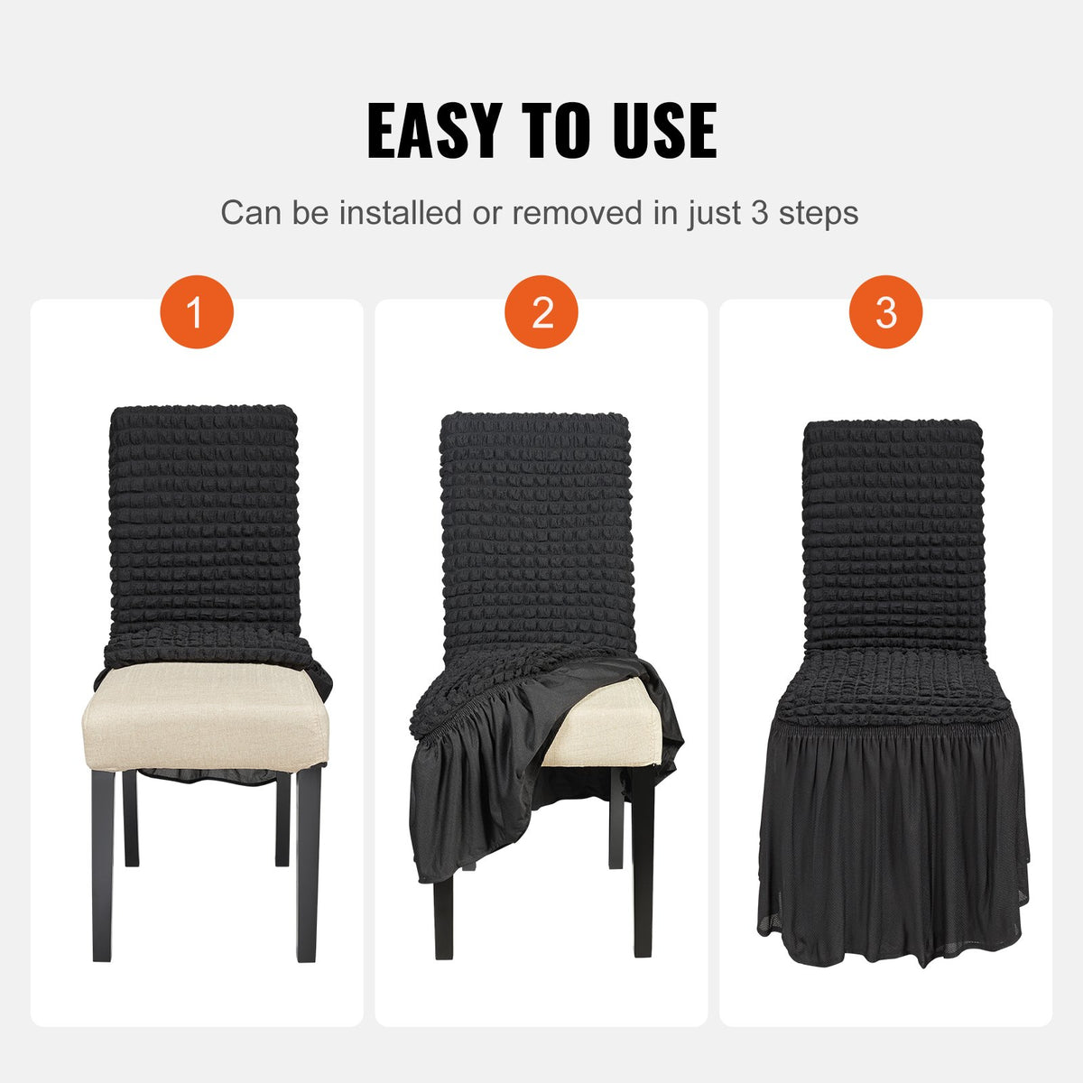 Stretch Spandex Folding Chair Covers, Universal Fitted Chair Cover with Skirt, Removable Washable Protective V952-YTHS4PCSZKHBW3O75V0