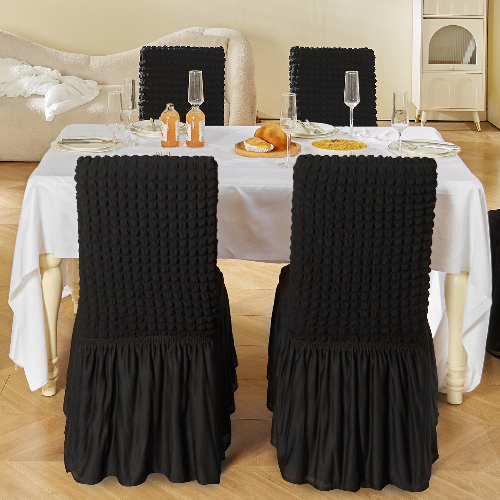 Stretch Spandex Folding Chair Covers, Universal Fitted Chair Cover with Skirt, Removable Washable Protective V952-YTHS4PCSZKHBW3O75V0