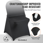 Stretch Spandex Folding Chair Covers, Universal Fitted Chair Cover, Removable Washable Protective Slipcovers, V952-YTHS50PCSDKQVPR4GV0