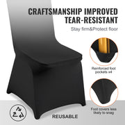 Stretch Spandex Folding Chair Covers, Universal Fitted Chair Cover, Removable Washable Protective Slipcovers, V952-YTHS50PCSZKQOHXZ1V0