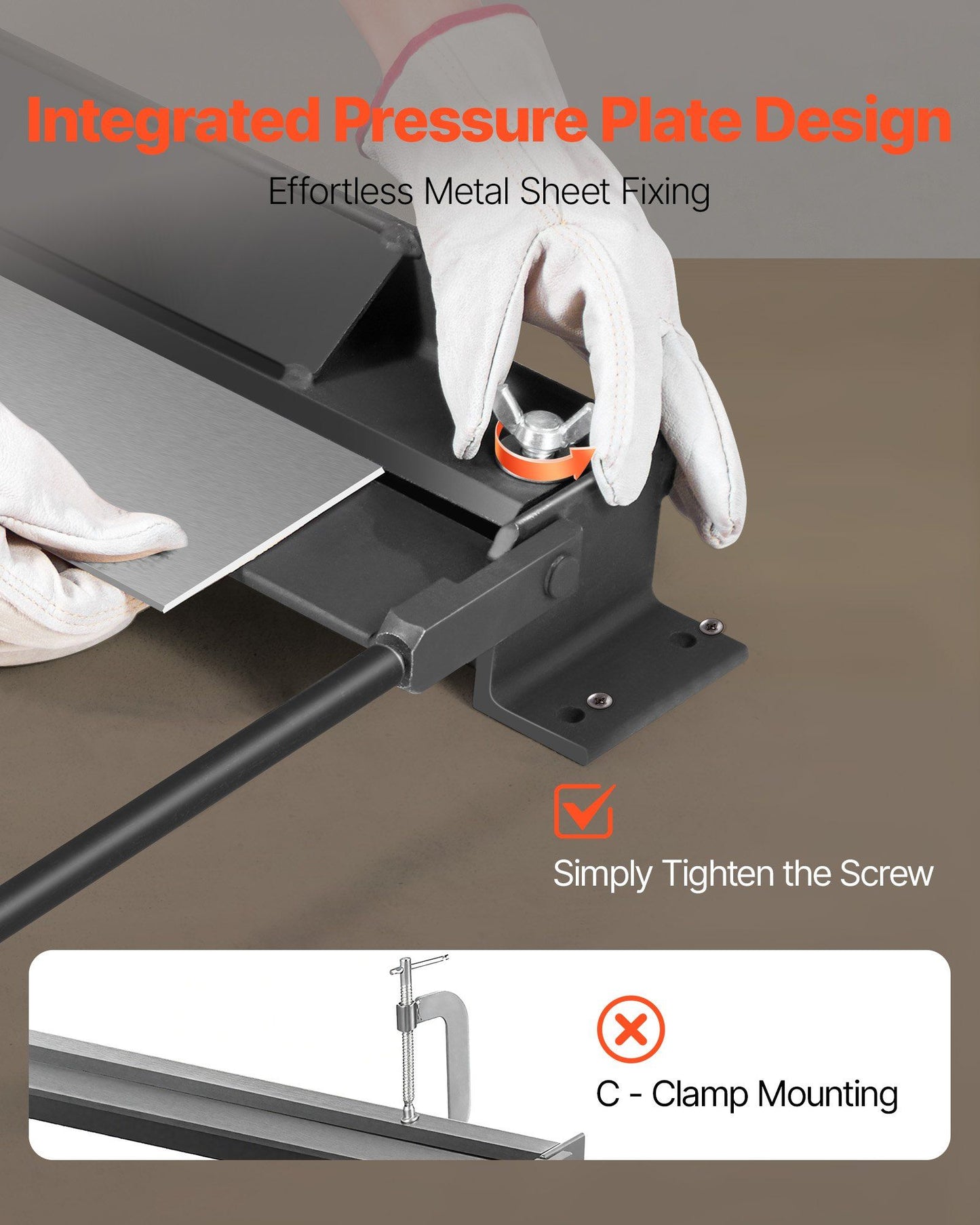 Box and Pan Brake, 762 mm Sheet Metal Bending Brake, 18-Gauge Capacity, 0-135 Degree Adjustable, Metal Bender V952-YTHWQZDQYTHWGJWT5001V0