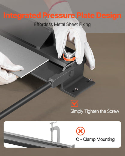 Box and Pan Brake, 762 mm Sheet Metal Bending Brake, 18-Gauge Capacity, 0-135 Degree Adjustable, Metal Bender V952-YTHWQZDQYTHWGJWT5001V0