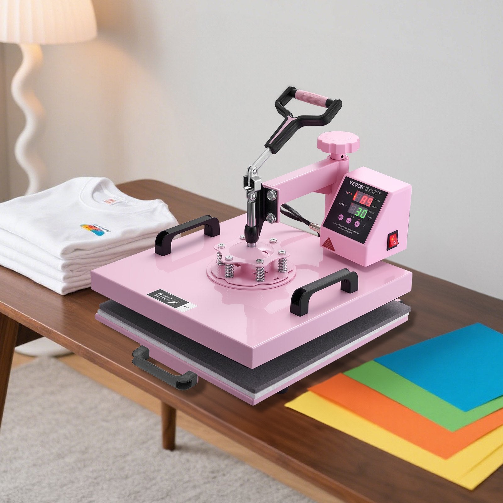 Heat Press Machine, 15 x 15 inch, 5 in 1 Heat Transfer Machine with 30 oz Tumbler Press, 360 degrees Swing V952-YTS30OZ151551FRX6V3