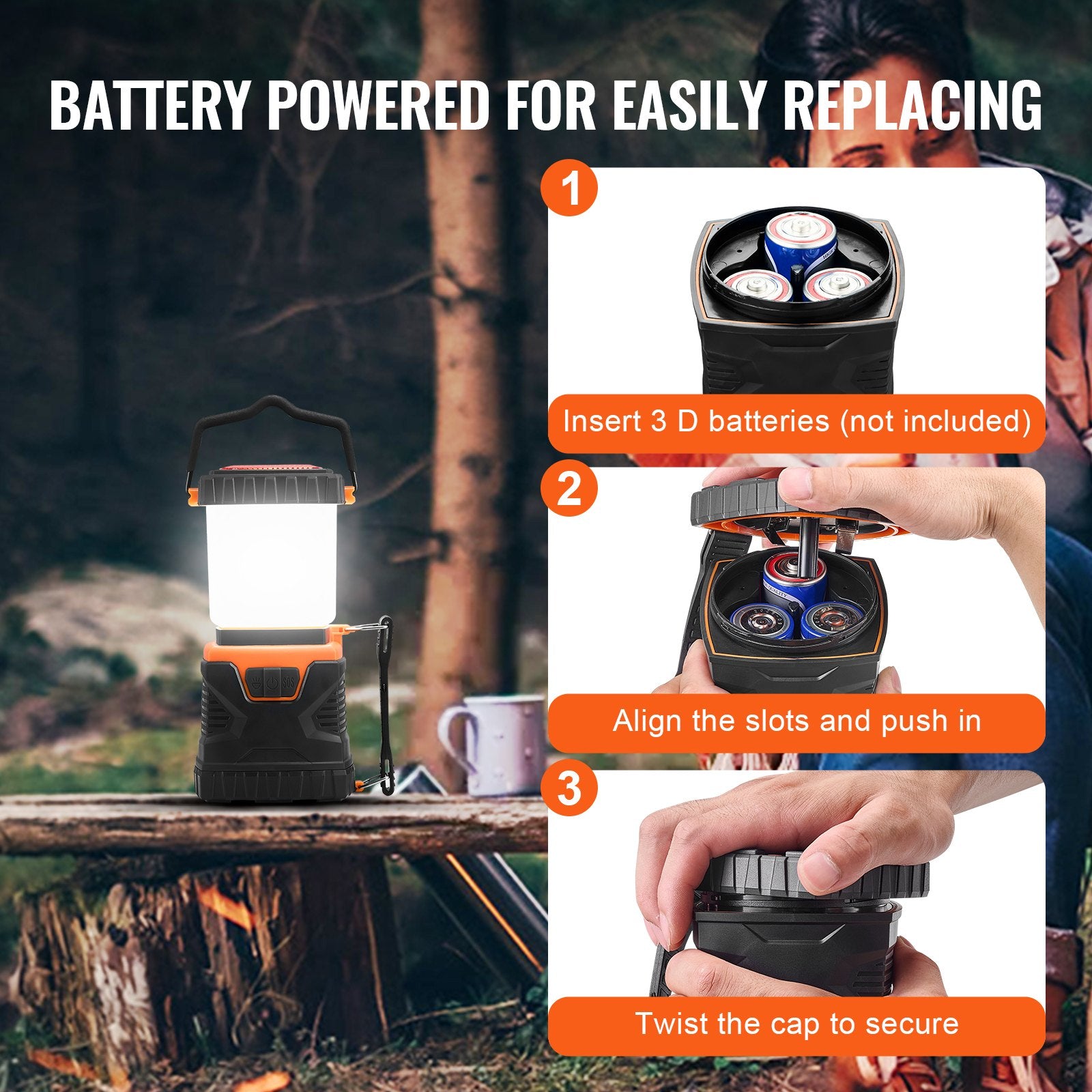 LED Camping Lantern Battery Powered All-in-one for Exceptional Experience V952-YTSBXLEDYYDG7WXS7V9