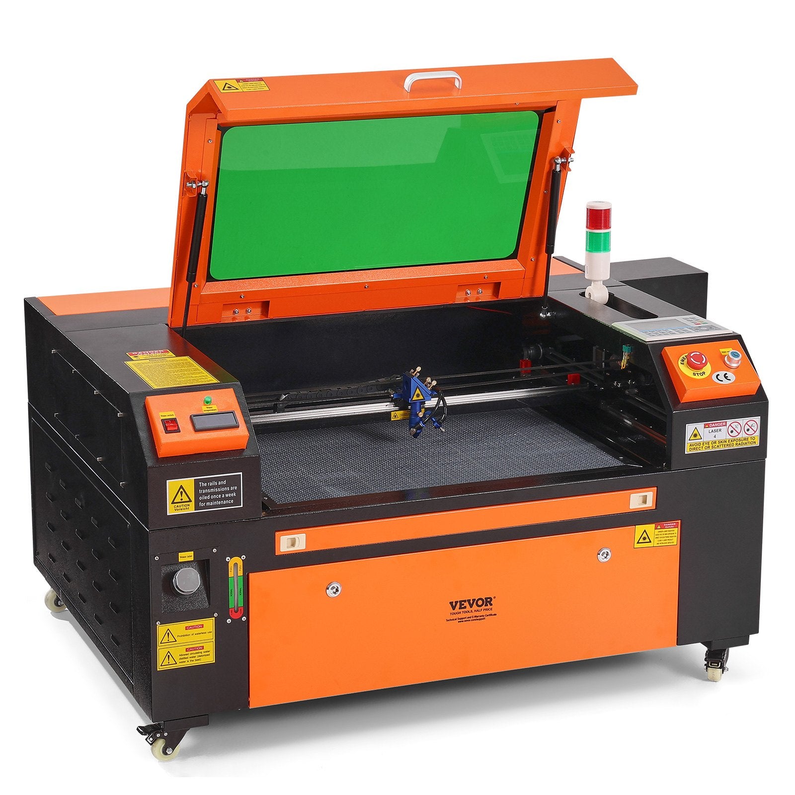 80W CO2 Laser Engraver, 500 x 700 mm, 19.7 IPS Laser Cutter Machine with 2-Way Pass Air Assist, Compatible V952-YTSDKJACCO270S9X2V3