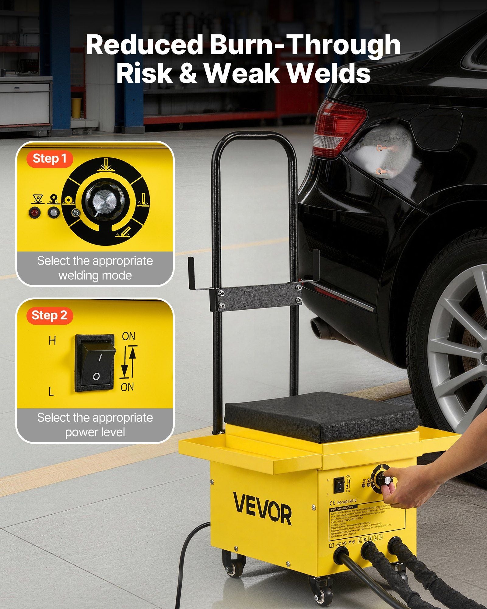 4.5KW Professional Stud Welder Dent Repair Kit with 2 Welding Guns & 6 Modes, All in One Dent Repair V952-YTSDLLZHJYTSGHELF001V3