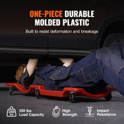 Mechanic Plastic Creeper, 914 mm, 158.8 kg Capacity Automotive Rolling Garage Creeper with Molded Ergonomic V952-YTSXCTB400BHNSQTCV0