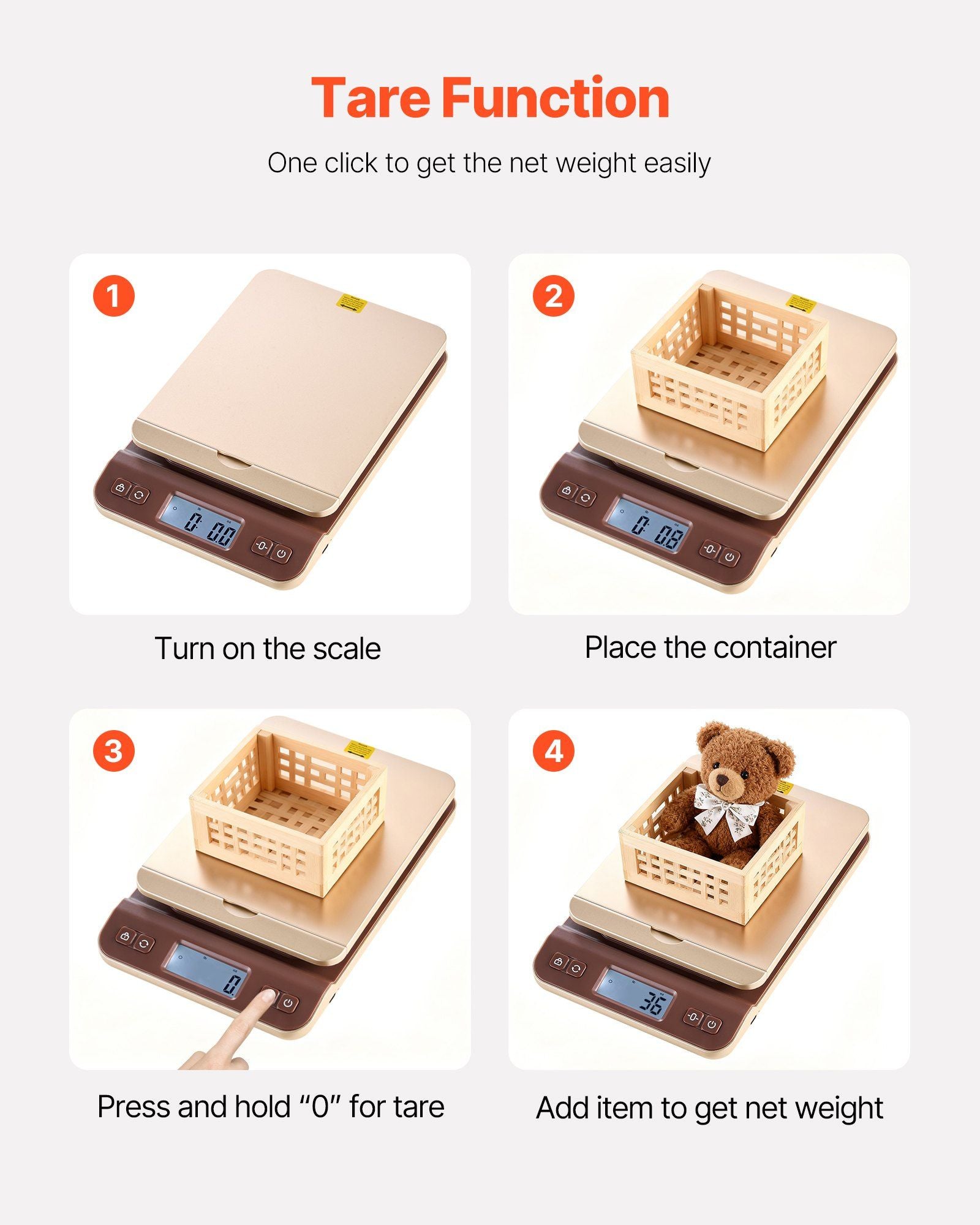Digital Shipping Postal Scale, 2 g High Accuracy, 40 kg Postal Scale with Hold/Tare/Auto-off Function, Flip V952-YTTC30KG2G00BWNEE001V9