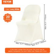 Stretch Spandex Folding Chair Covers, Universal Fitted Chair Cover, Removable Washable Protective Slipcovers, V952-YTXYB30PCSDKN2AUVV0