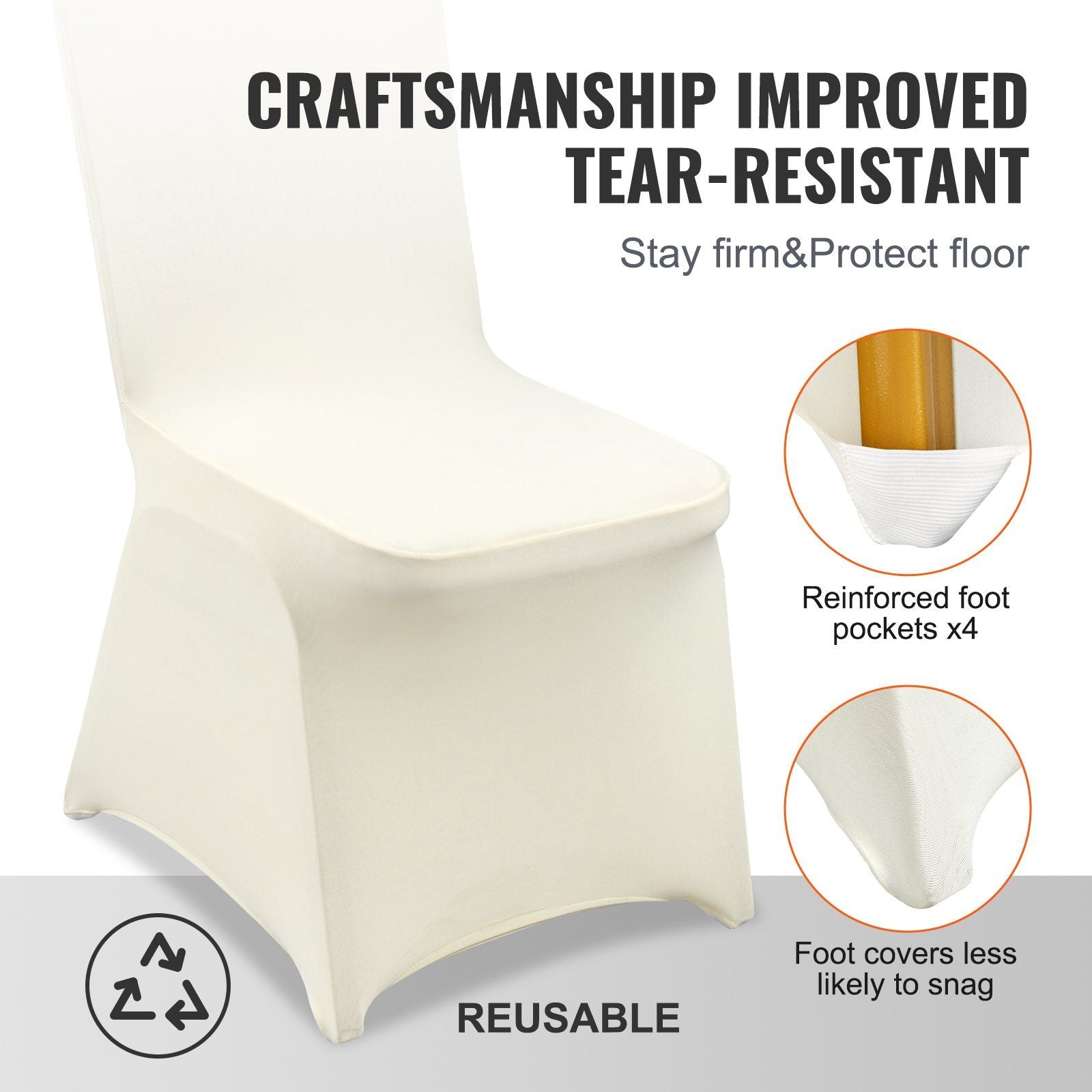 Stretch Spandex Folding Chair Covers, Universal Fitted Chair Cover, Removable Washable Protective Slipcovers, V952-YTXYB30PCSZKZ8I58V0