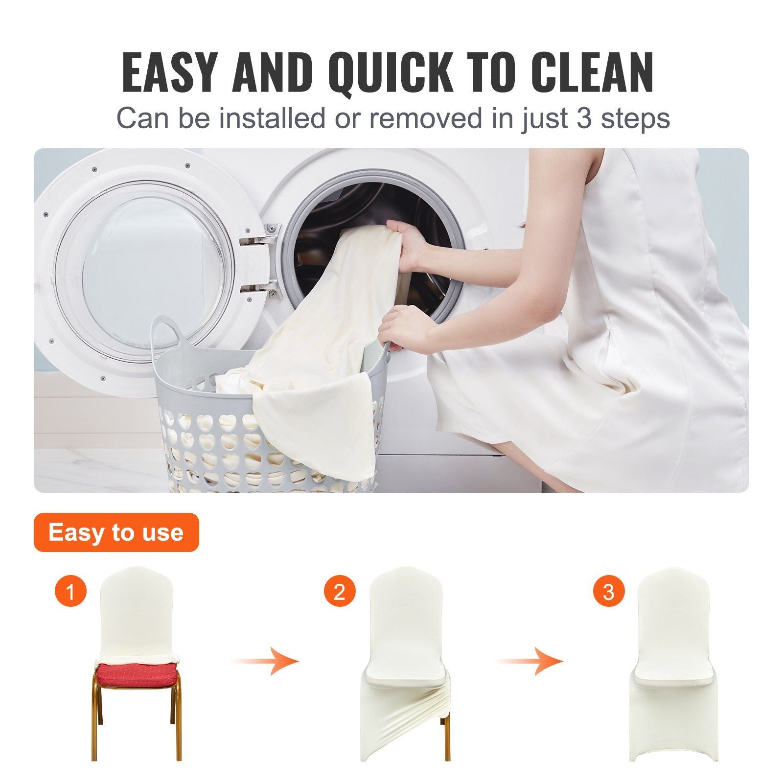 Stretch Spandex Folding Chair Covers, Universal Fitted Chair Cover, Removable Washable Protective Slipcovers, V952-YTXYB50PCSZKOES30V0