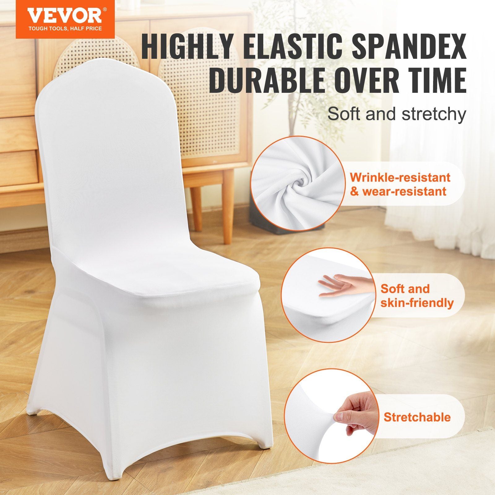 Stretch Spandex Folding Chair Covers, Universal Fitted Chair Cover, Removable Washable Protective Slipcovers, V952-YTZKQB12PCSB5Z471V0