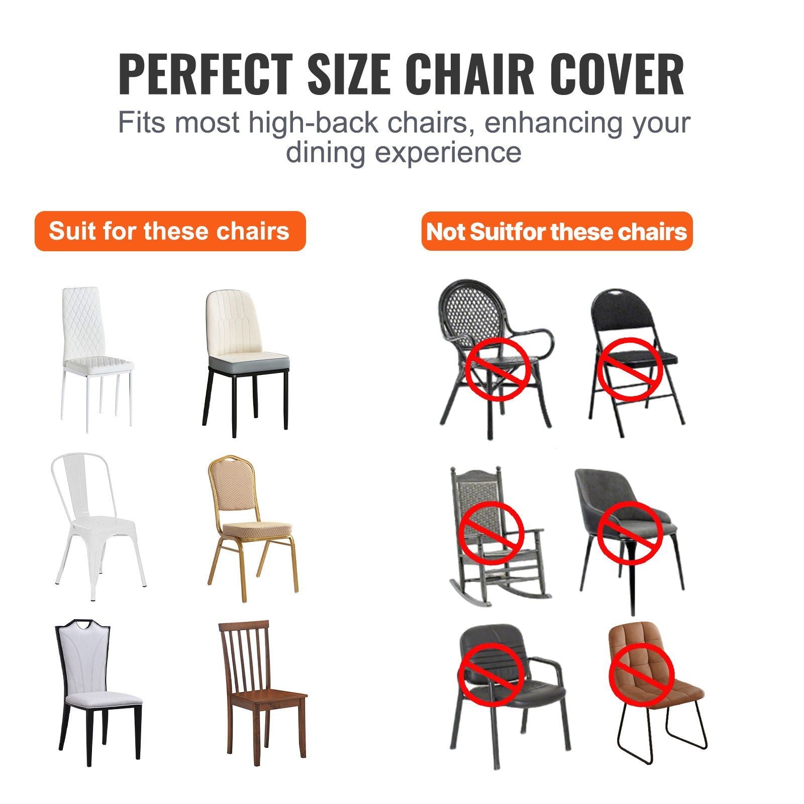 Stretch Spandex Folding Chair Covers, Universal Fitted Chair Cover, Removable Washable Protective Slipcovers, V952-YTZKQB12PCSB5Z471V0