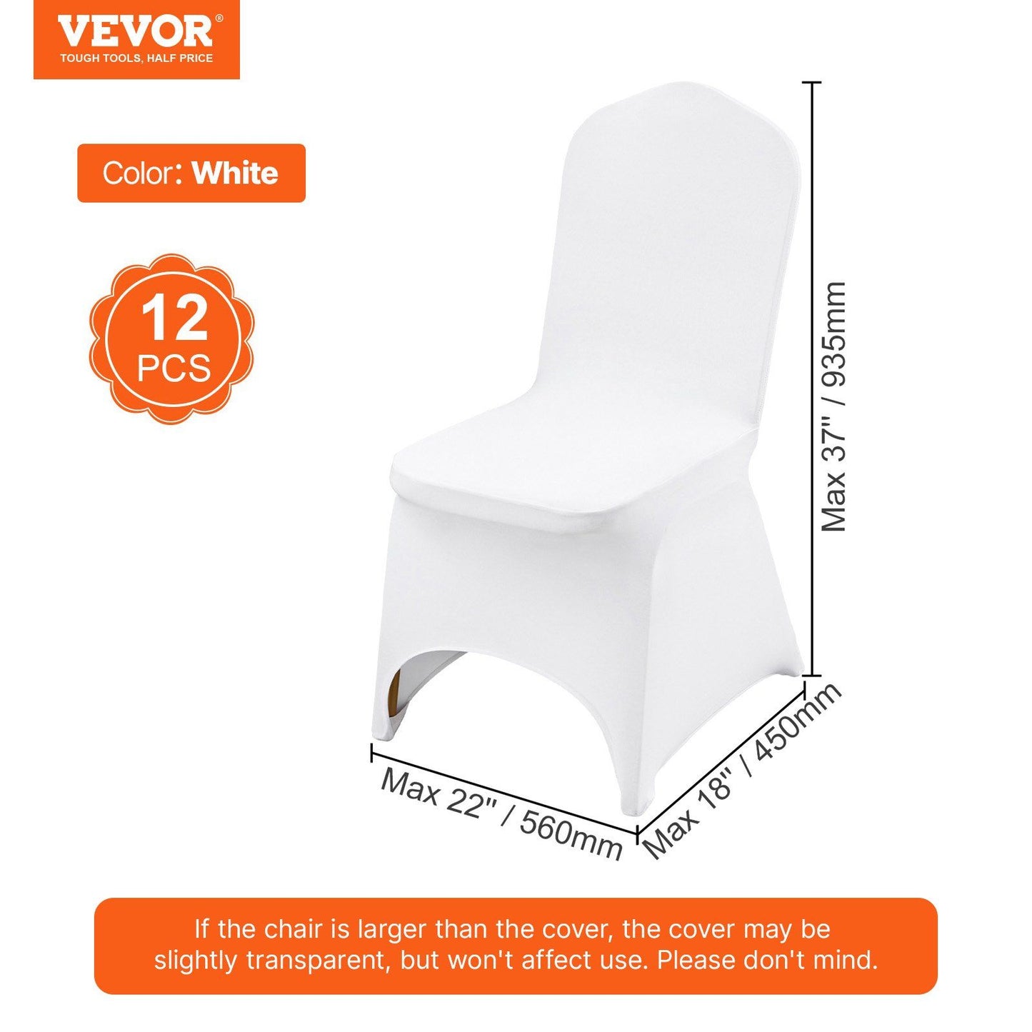 Stretch Spandex Folding Chair Covers, Universal Fitted Chair Cover, Removable Washable Protective Slipcovers, V952-YTZKQB12PCSB5Z471V0