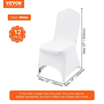 Stretch Spandex Folding Chair Covers, Universal Fitted Chair Cover, Removable Washable Protective Slipcovers, V952-YTZKQB12PCSB5Z471V0