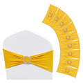 Stretch Spandex Chair Sashes, Chair Slipcover and Stretch Chair Sash with Round Buckle, Elastic Chair Bands, V952-YTZSDJS100PCAUCQ3V0
