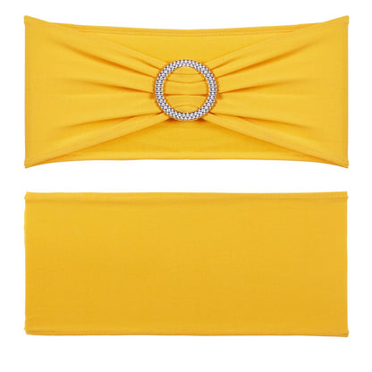 Stretch Spandex Chair Sashes, Chair Slipcover and Stretch Chair Sash with Round Buckle, Elastic Chair Bands, V952-YTZSDJS50PCS7285WV0