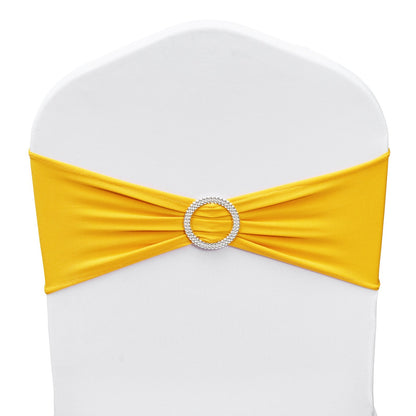 Stretch Spandex Chair Sashes, Chair Slipcover and Stretch Chair Sash with Round Buckle, Elastic Chair Bands, V952-YTZSDJS50PCS7285WV0