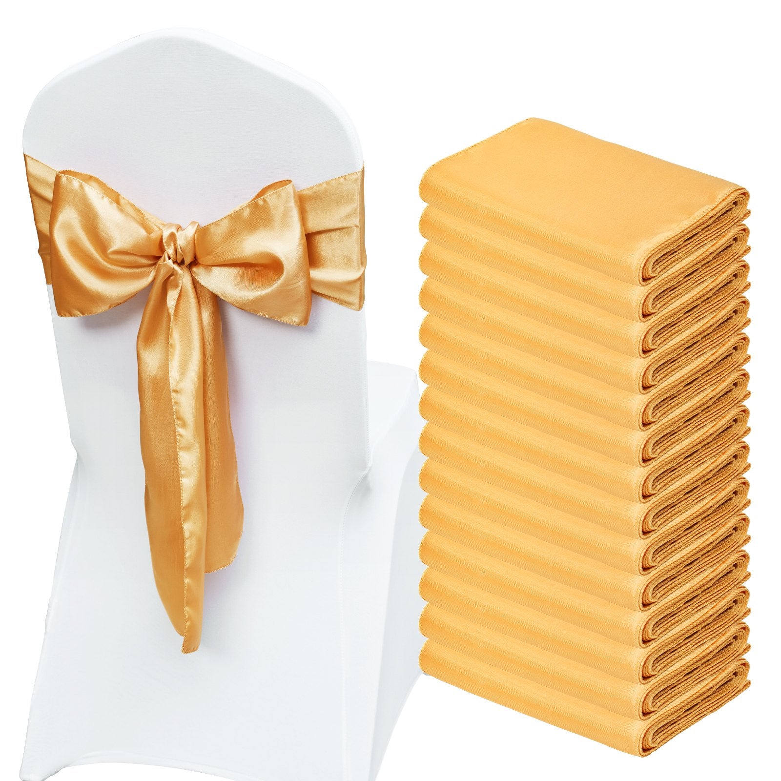 Stretch Spandex Chair Sashes Bows, Chair Slipcover and Stretch Chair Sash, Elastic Chair Bands, Fitting V952-YTZSDJS50PCS79W25V0