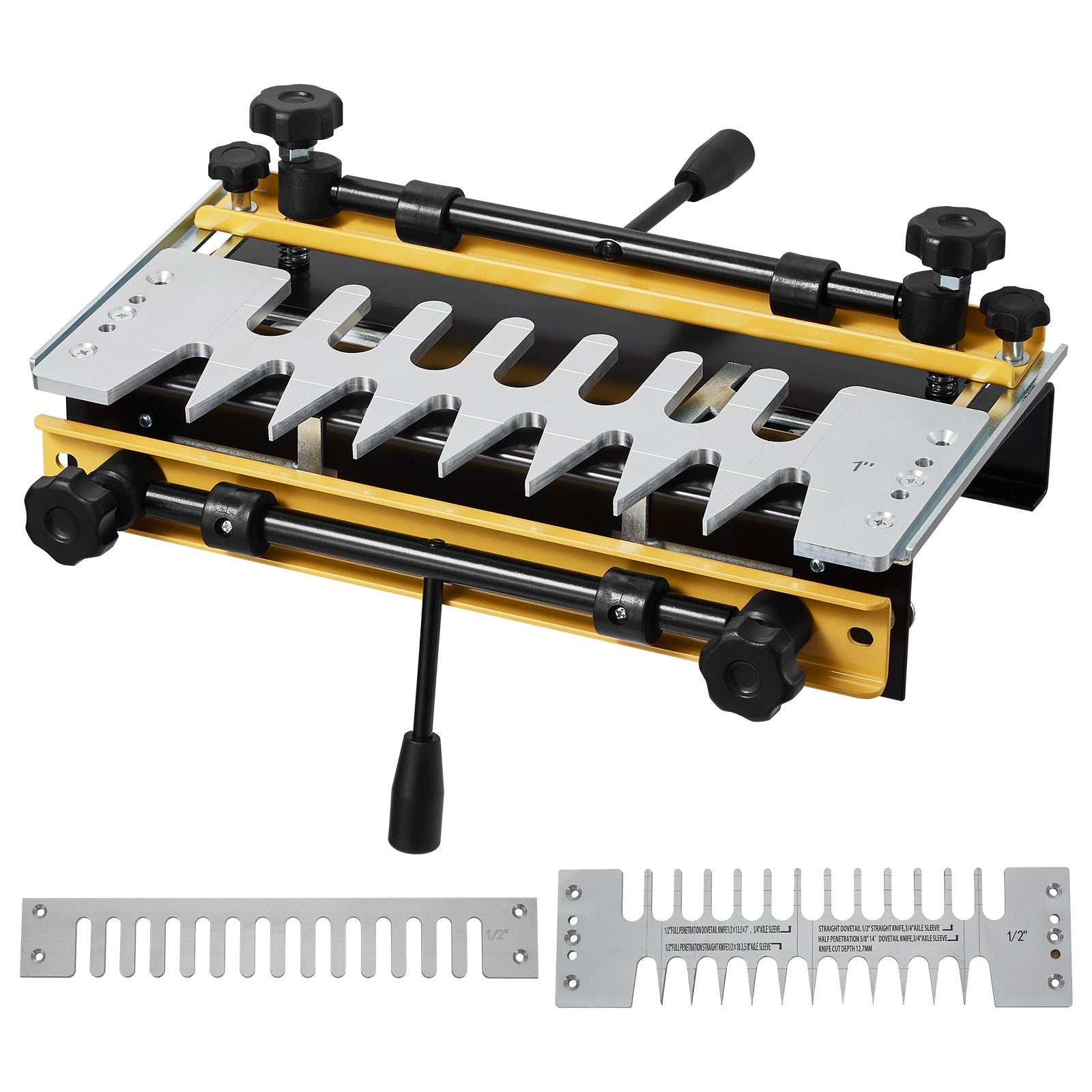 Dovetail Jig, 310 mm Width, Dove Tailing Router Jigs with 4 Router Bits & 6 Templates, Precise Alignment Dove V952-YWJJ12INCHDSUNWMXV0