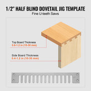 Dovetail Jig, 310 mm Width, Dove Tailing Router Jigs with 4 Router Bits & 6 Templates, Precise Alignment Dove V952-YWJJ12INCHDSUNWMXV0