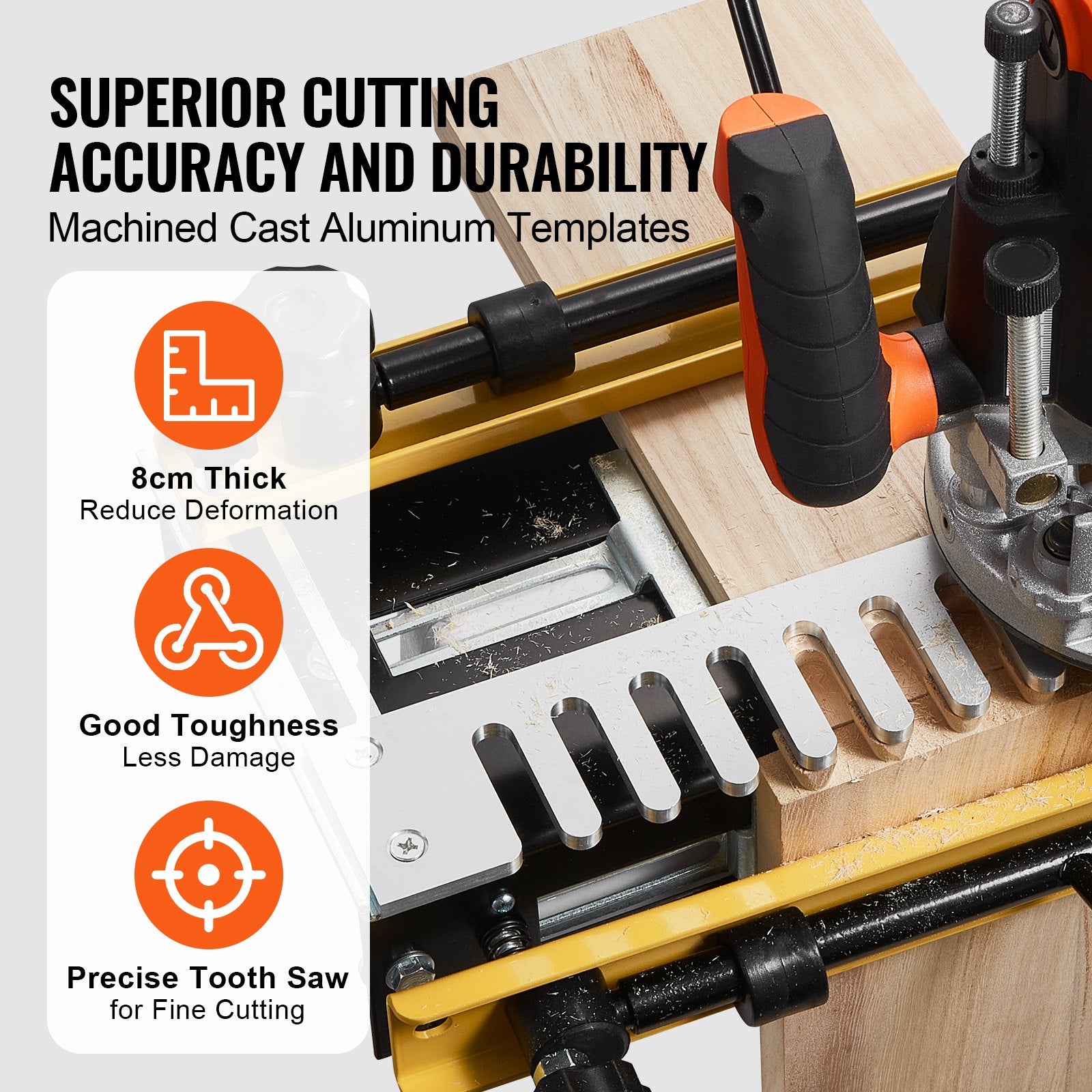 Dovetail Jig, 310 mm Width, Dove Tailing Router Jigs with Router Bit & 1/2" Template, Precise Alignment Dove V952-YWJJ12INCHDYO3F2RV0