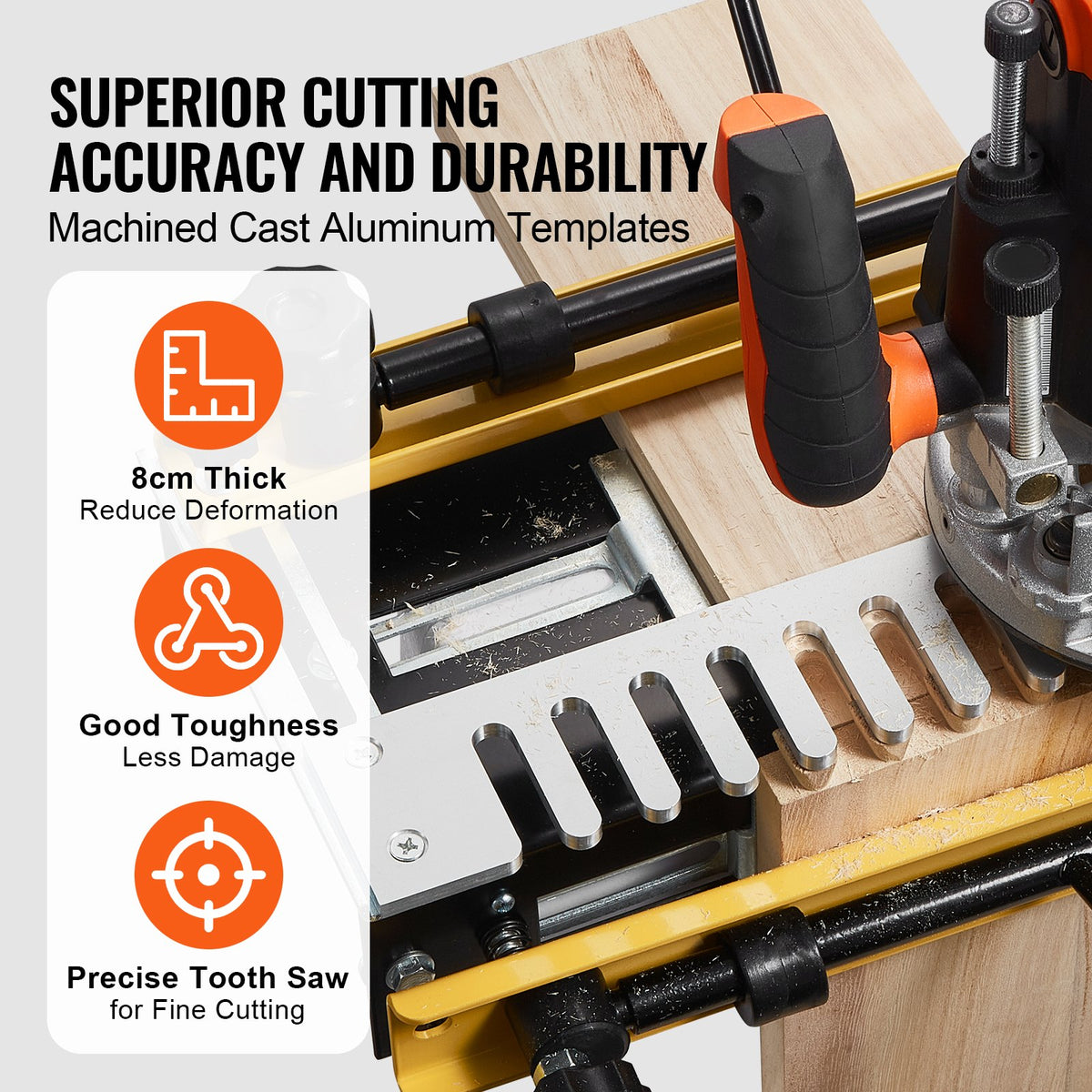 Dovetail Jig, 310 mm Width, Dove Tailing Router Jigs with Router Bit & 1/2" Template, Precise Alignment Dove V952-YWJJ12INCHDYO3F2RV0