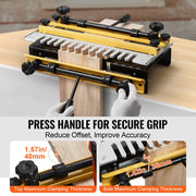 Dovetail Jig, 310 mm Width, Dove Tailing Router Jigs with Router Bit & 1/2" Template, Precise Alignment Dove V952-YWJJ12INCHDYO3F2RV0