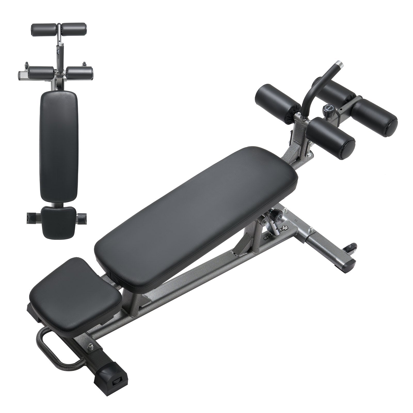 Sit Up Bench, Decline Ab Bench with Reverse Crunch Handle, with 4 Adjustable Height Settings, Heavy Duty V952-YWZBDK000000MLS8E001V0