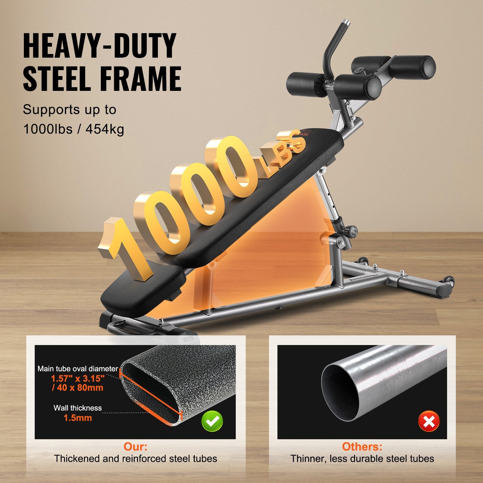 Weight Bench Adjustable Situp Incline Bench for Home Gym Strength Training V952-YWZBSJGNK000DS9Y2V0