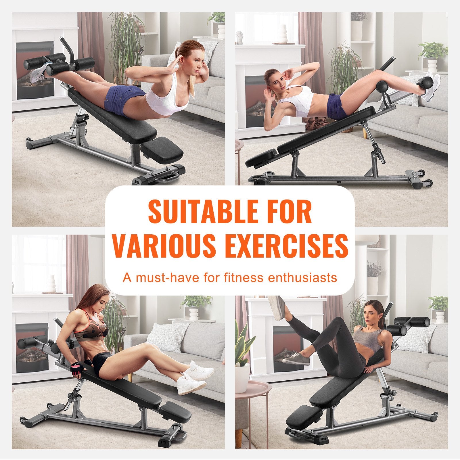 Weight Bench Adjustable Situp Incline Bench for Home Gym Strength Training V952-YWZBSJGNK000DS9Y2V0