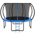 10FT Trampoline, 330 lbs Trampoline with Enclosure Net, Ladder, and Curved Pole, Heavy Duty Trampoline with V952-YXBC10YCHWYX52X5HV0