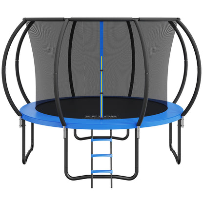 10FT Trampoline, 330 lbs Trampoline with Enclosure Net, Ladder, and Curved Pole, Heavy Duty Trampoline with V952-YXBC10YCHWYX52X5HV0