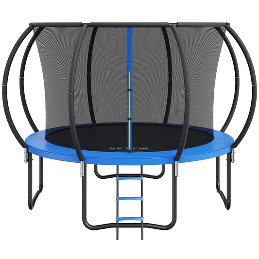 10FT Trampoline, 330 lbs Trampoline with Enclosure Net, Ladder, and Curved Pole, Heavy Duty Trampoline with V952-YXBC10YCHWYX52X5HV0