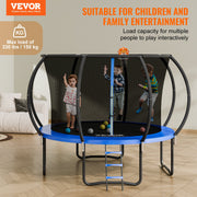 10FT Trampoline, 330 lbs Trampoline with Enclosure Net, Ladder, and Curved Pole, Heavy Duty Trampoline with V952-YXBC10YCHWYX52X5HV0