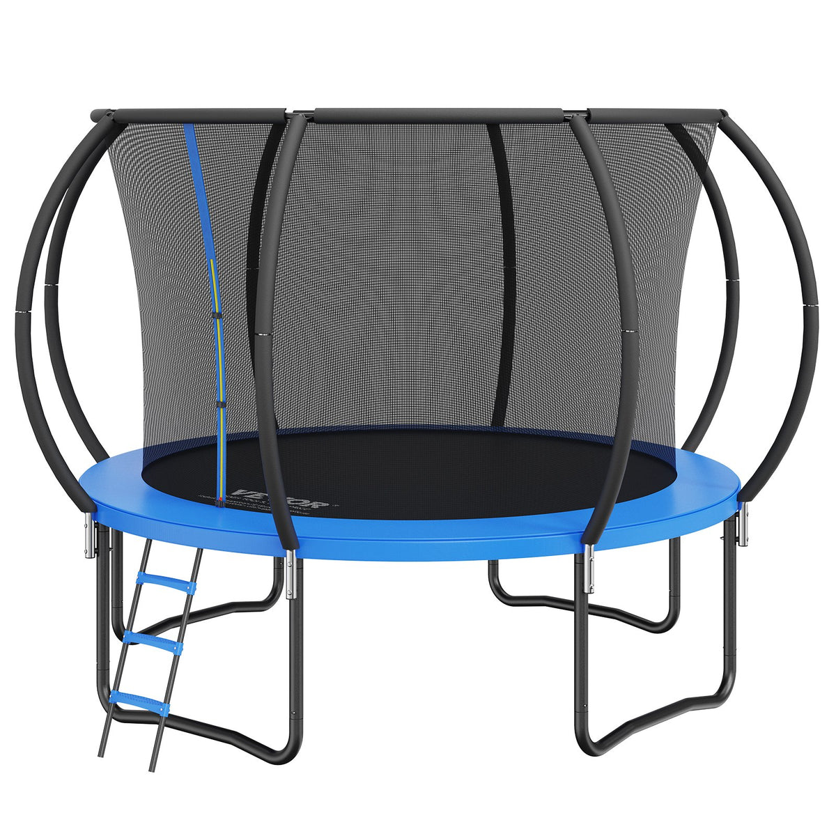 10FT Trampoline, 330 lbs Trampoline with Enclosure Net, Ladder, and Curved Pole, Heavy Duty Trampoline with V952-YXBC10YCHWYX52X5HV0