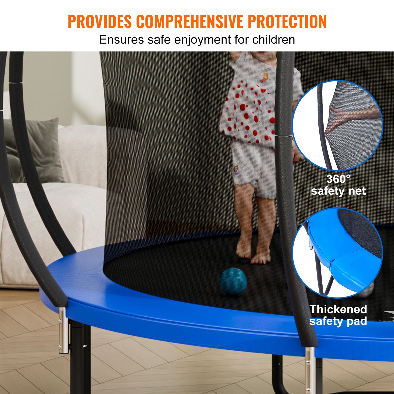 3.66m Trampoline, 181 kg Trampoline with Enclosure Net, Ladder, and Curved Pole, Heavy Duty Trampoline with V952-YXBC12YCHWYX9F0WRV0