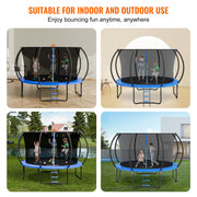 3.66m Trampoline, 181 kg Trampoline with Enclosure Net, Ladder, and Curved Pole, Heavy Duty Trampoline with V952-YXBC12YCHWYX9F0WRV0