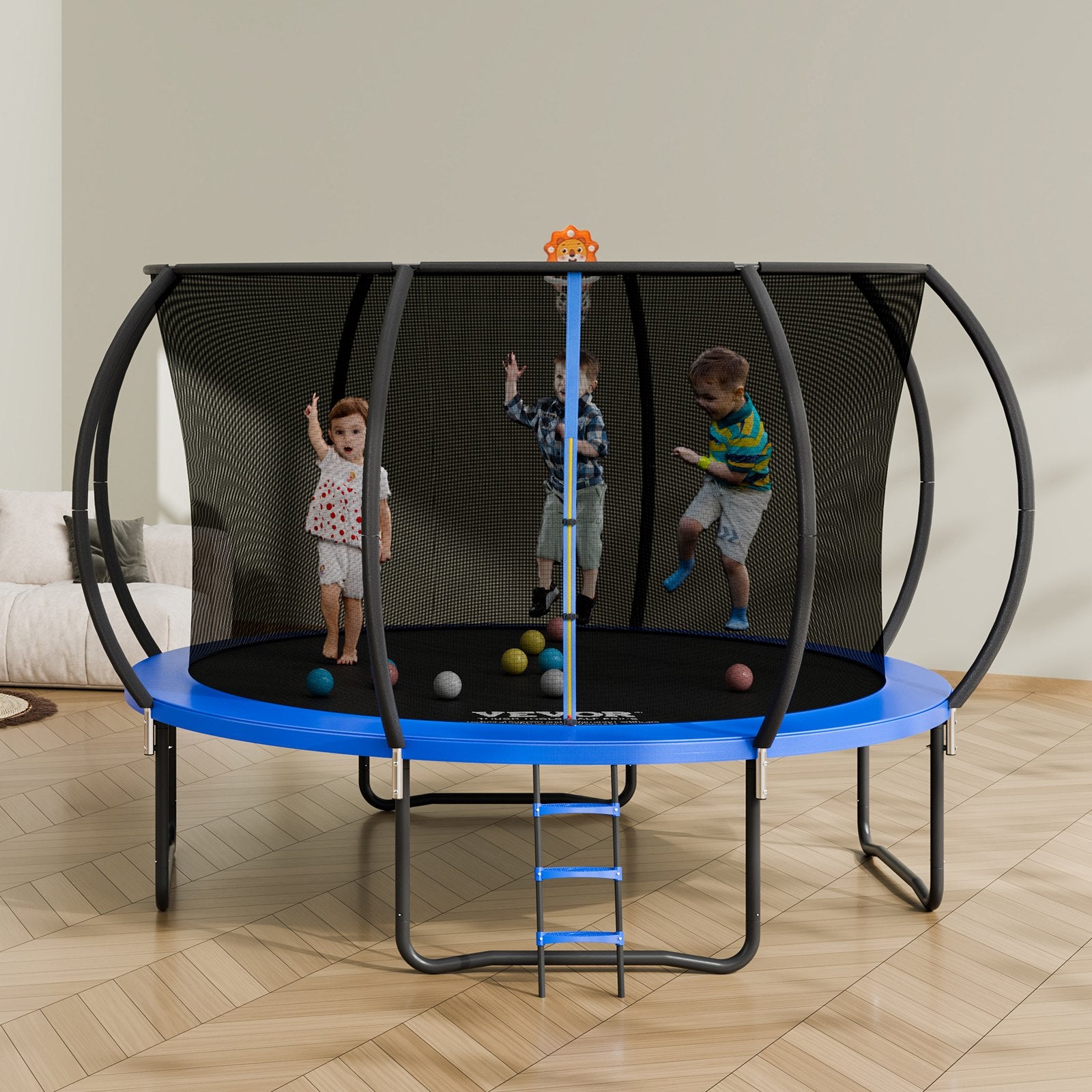 3.66m Trampoline, 181 kg Trampoline with Enclosure Net, Ladder, and Curved Pole, Heavy Duty Trampoline with V952-YXBC12YCHWYX9F0WRV0