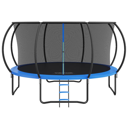 14FT Trampoline, 450 lbs Trampoline with Enclosure Net, Ladder, and Curved Pole, Heavy Duty Trampoline with V952-YXBC14YCHWYXD8MMPV0