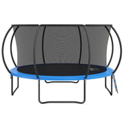 14FT Trampoline, 450 lbs Trampoline with Enclosure Net, Ladder, and Curved Pole, Heavy Duty Trampoline with V952-YXBC14YCHWYXD8MMPV0