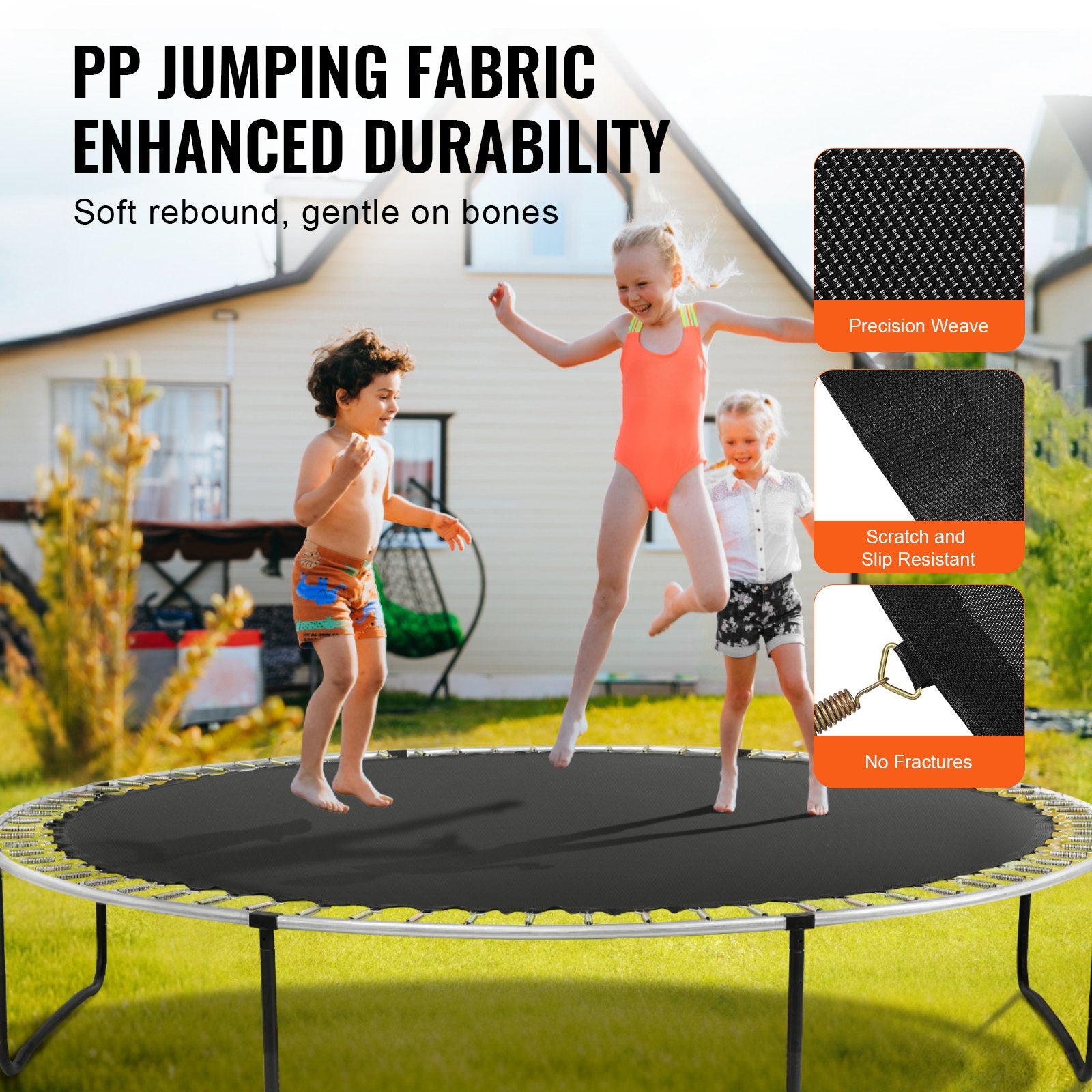 Replacement Trampoline Mat Fits 12ft Frame 72 V-Rings 5.5" Spring Length V952-YXBCTD12YC72R0QTWV0
